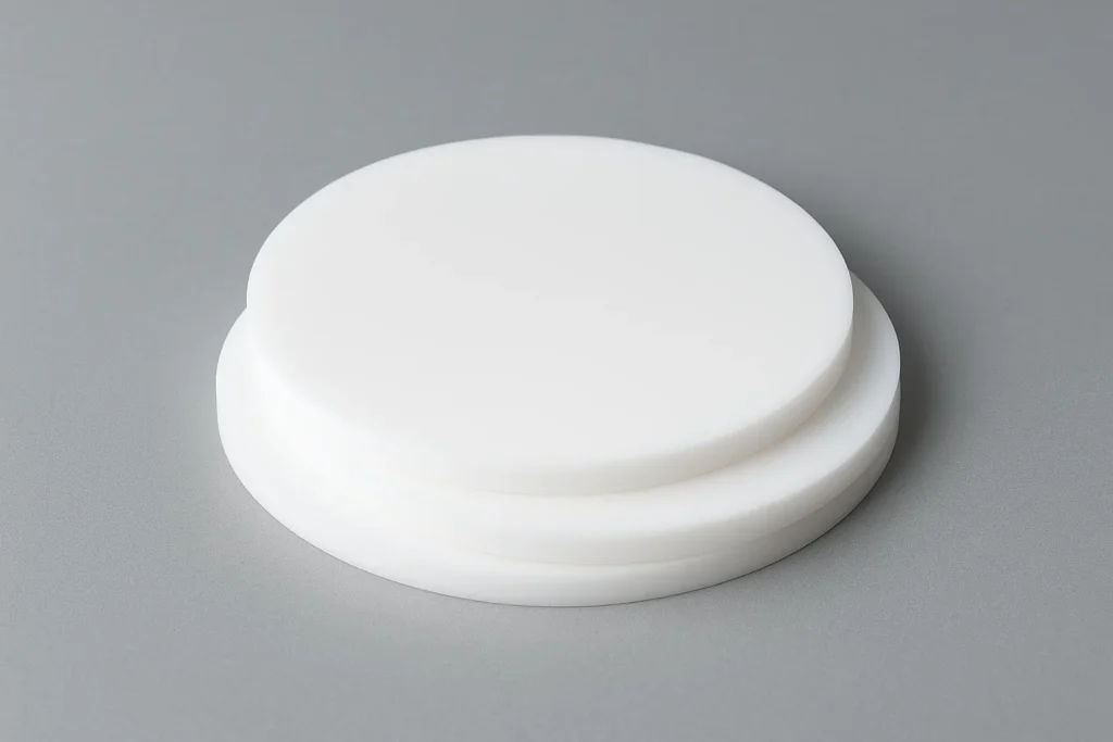 Okrągłe kawałki płyty PTFE